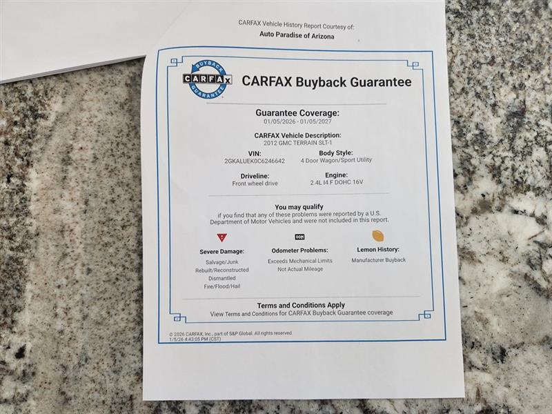 GMC Terrain SLT1 FWD 2012