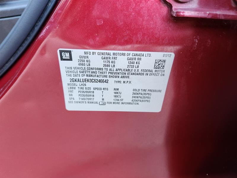 GMC Terrain SLT1 FWD 2012