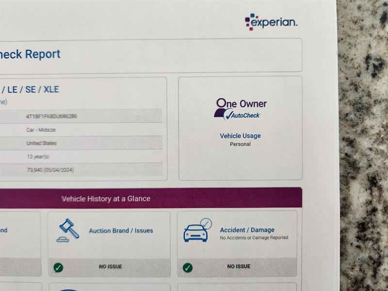 Toyota Camry SE 2013