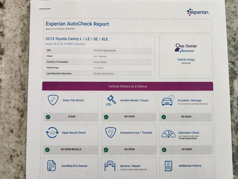 Toyota Camry SE 2013