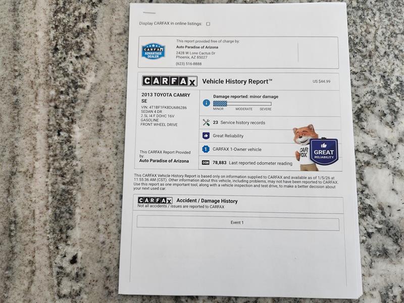 Toyota Camry SE 2013