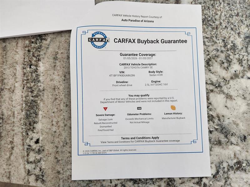 Toyota Camry SE 2013