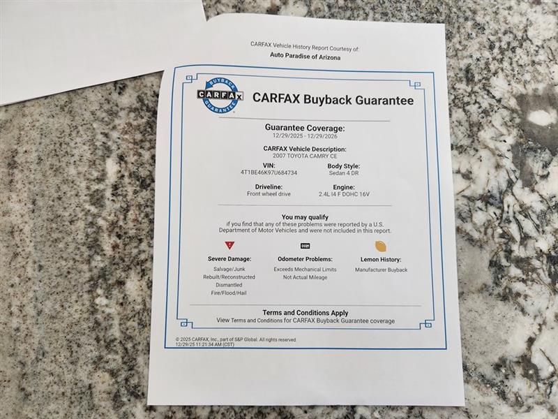 Toyota Camry XLE 2007