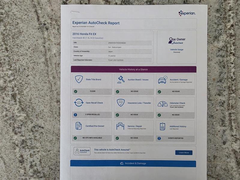 Honda Fit EX CVT 2016