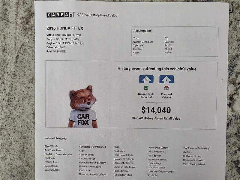 Honda Fit EX CVT 2016