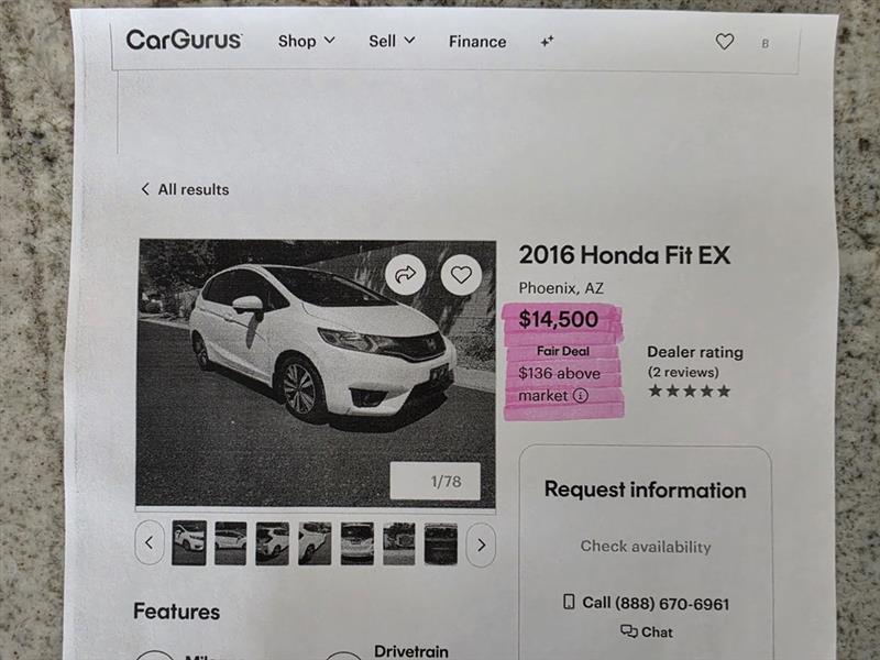 Honda Fit EX CVT 2016