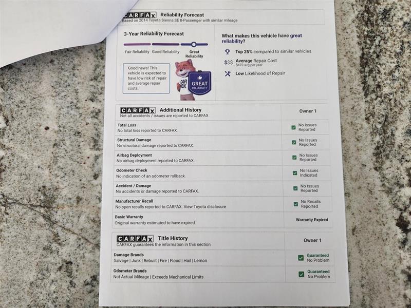 Toyota Sienna FWD 7-Passenger V6 2014