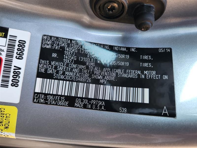 Toyota Sienna SE 8-Passenger 2014