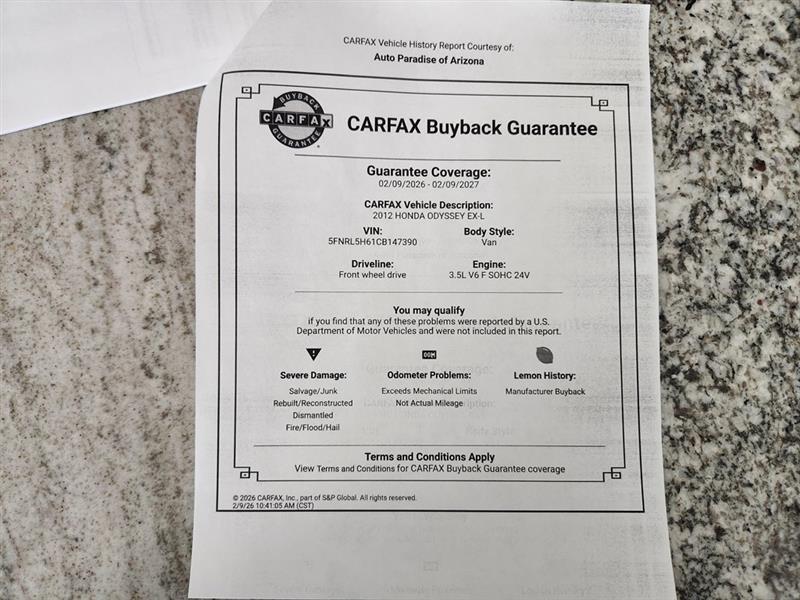 Honda Odyssey EX-L 2012