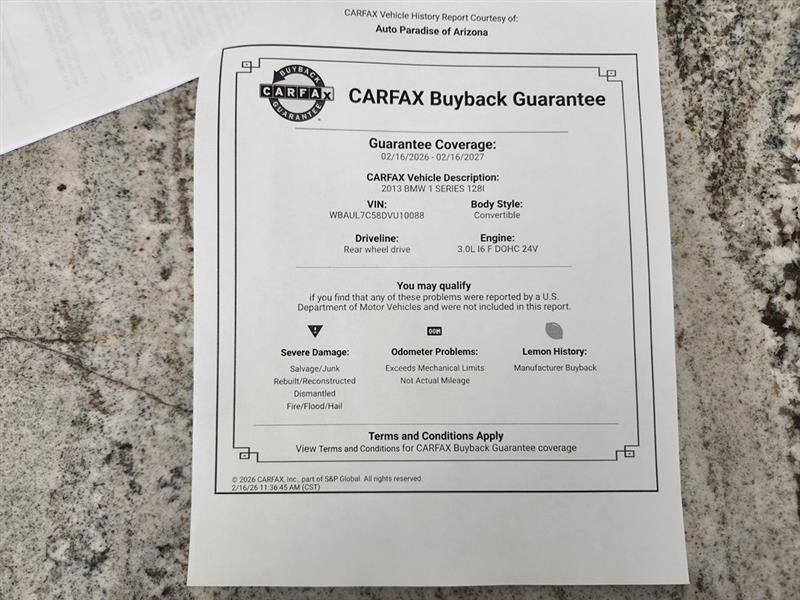 BMW 1-Series 128i Convertible 2013