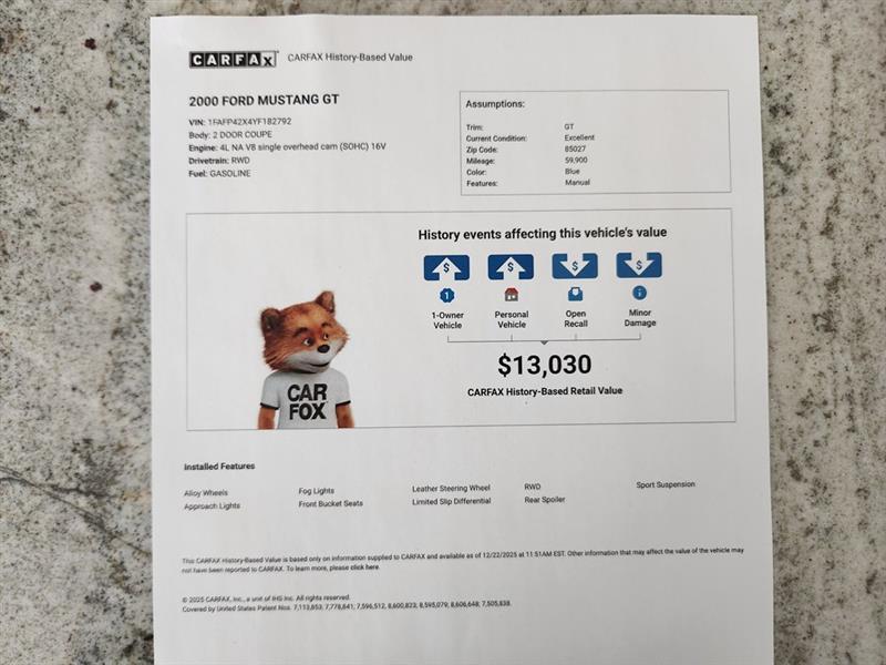 Ford Mustang GT Coupe 2000