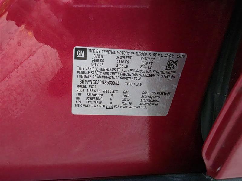 Cadillac SRX Performance Collection FWD 2016