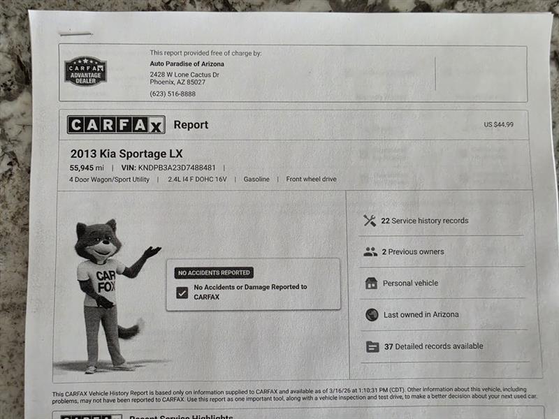 Kia Sportage LX FWD 2013