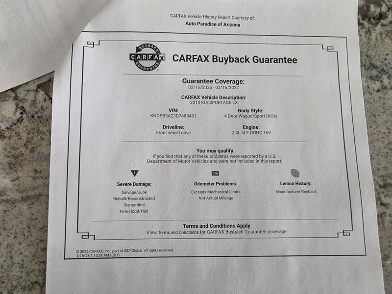 Kia Sportage LX FWD 2013