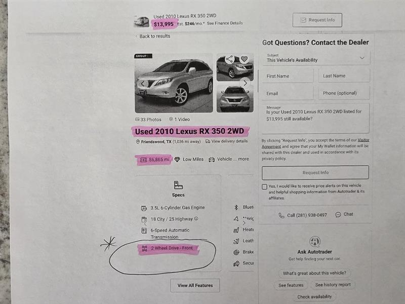 Lexus RX 350 AWD 2010