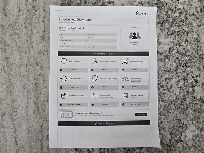 Toyota RAV4 Limited V6 4WD 2010