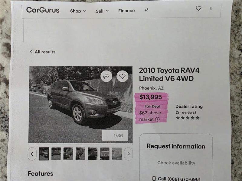 Toyota RAV4 Limited V6 4WD 2010