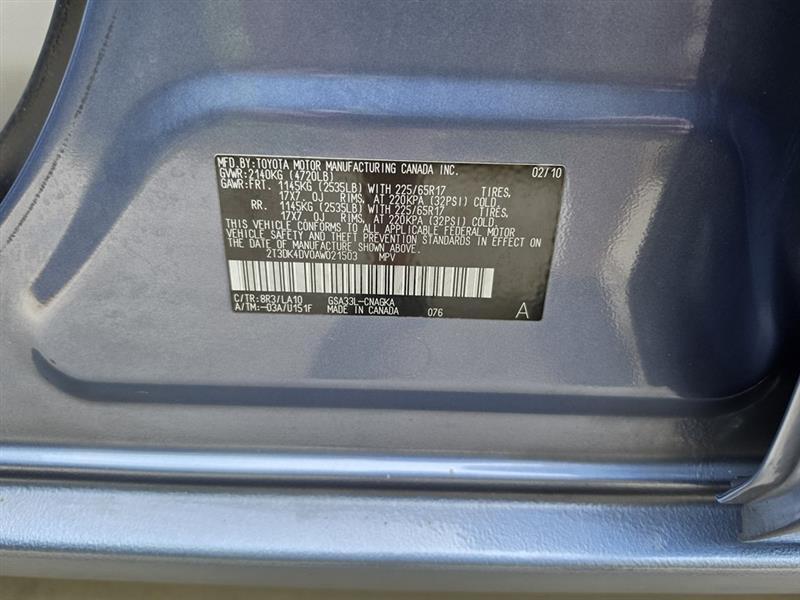 Toyota RAV4 Limited V6 4WD 2010