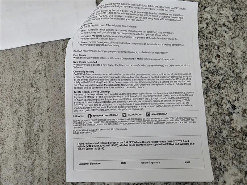 Toyota RAV4 Limited V6 4WD 2010