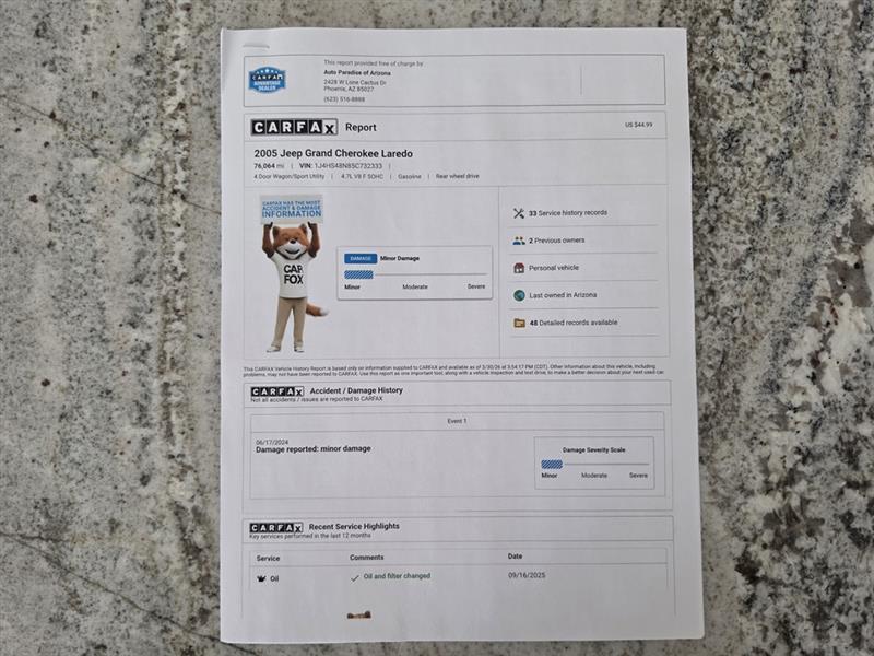 Jeep Grand Cherokee Laredo 2WD 2005