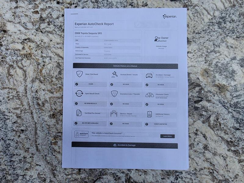 Toyota Sequoia SR5 5.7L 4WD 2008