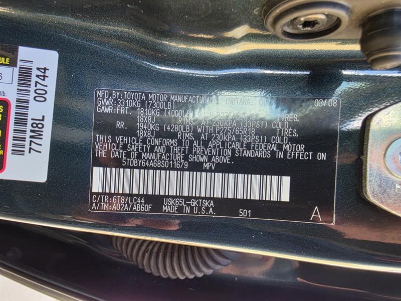 Toyota Sequoia SR5 5.7L 4WD 2008