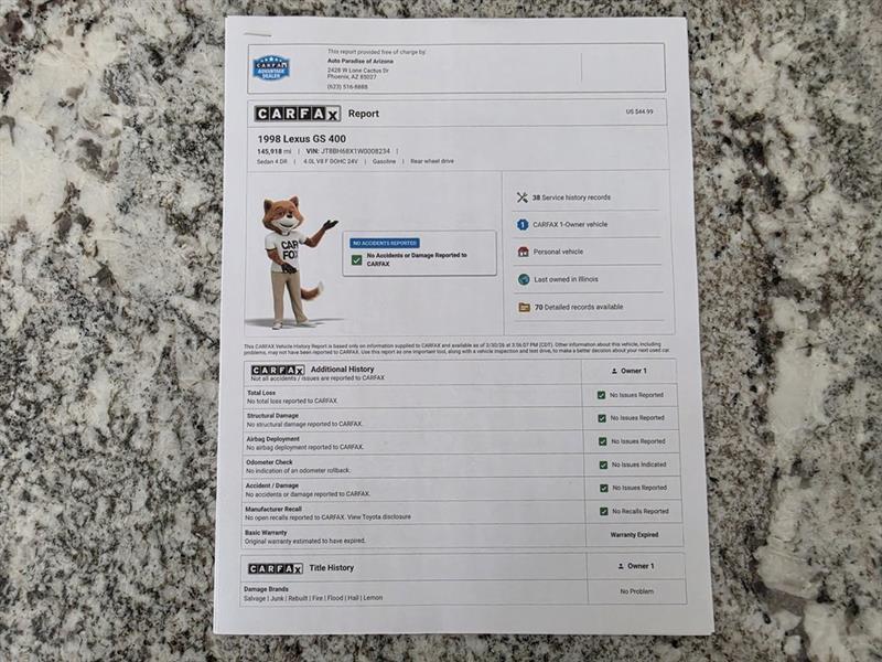 Lexus GS 400 GS 400 1998