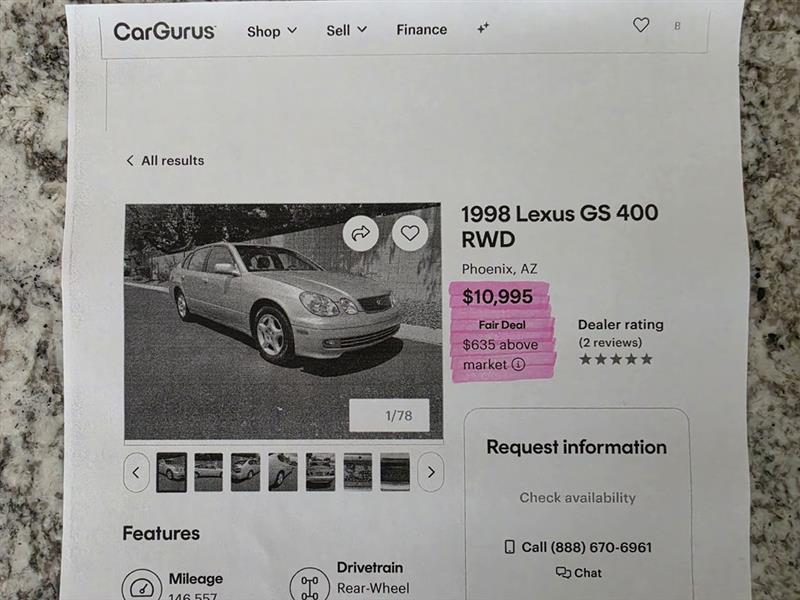 Lexus GS 400 GS 400 1998