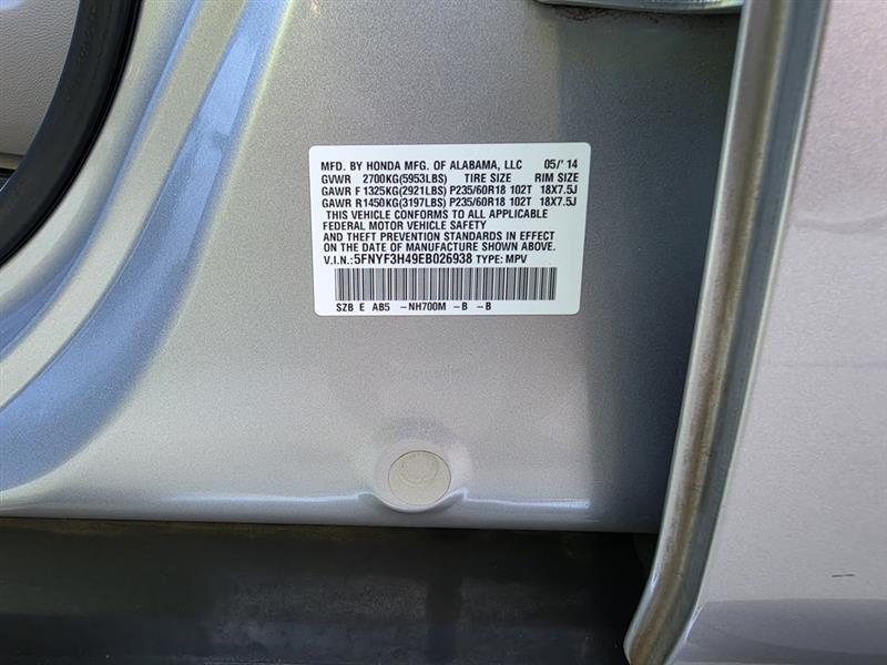 Honda Pilot 2WD 4dr EX 2014