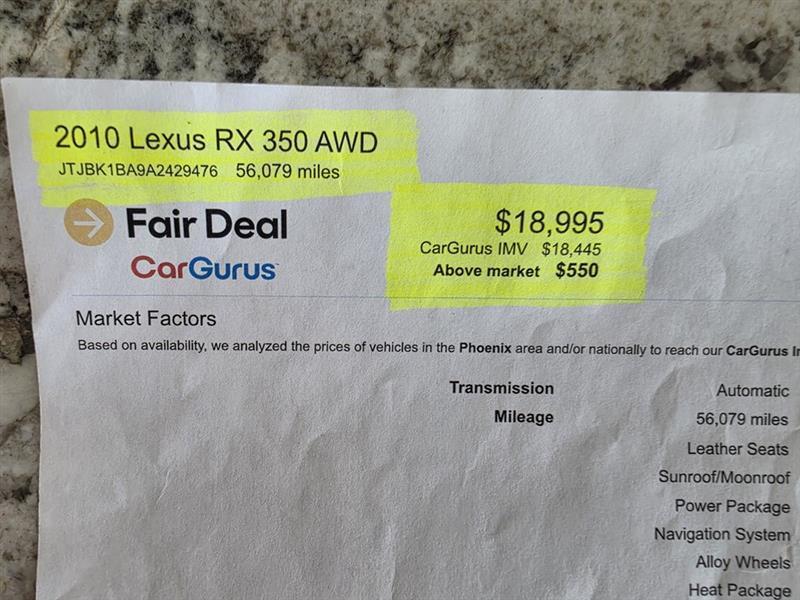 Lexus RX 350 AWD 2010