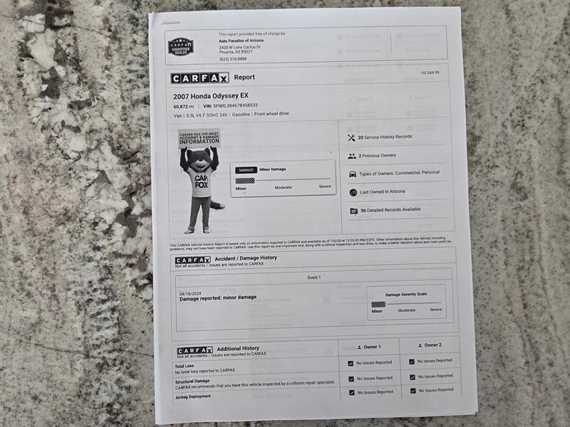 Honda Odyssey EX 2007