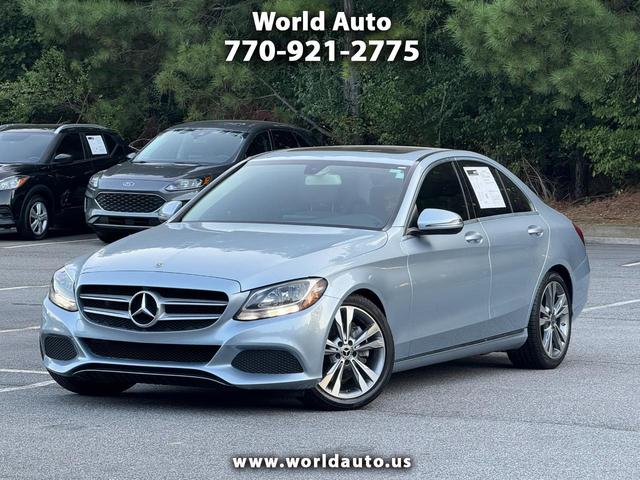Diamond Silver Metallic 2018 Mercedes-Benz C-Class Sedan Rear-Wheel Drive Automatic