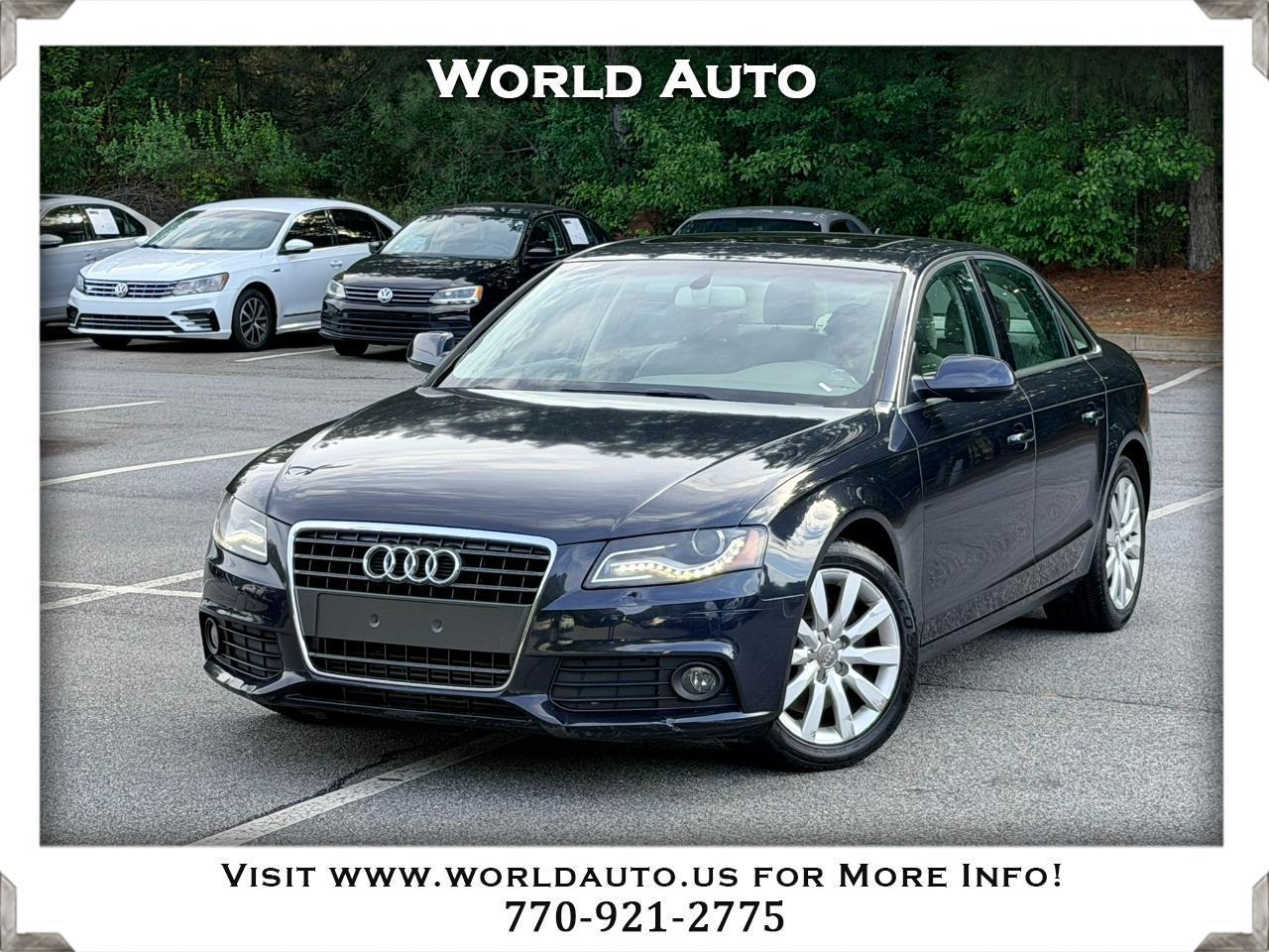 2012 Audi A4 2.0 T Sedan FrontTrak Multitronic