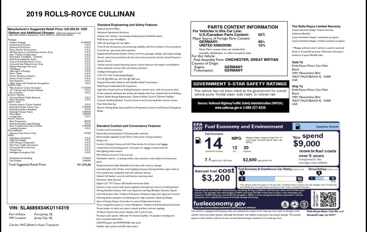 Rolls-Royce Cullinan Base 2019