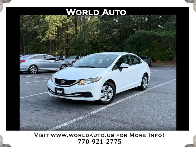 Taffeta White 2015 Honda Civic LX Sedan Front-Wheel Drive Automatic