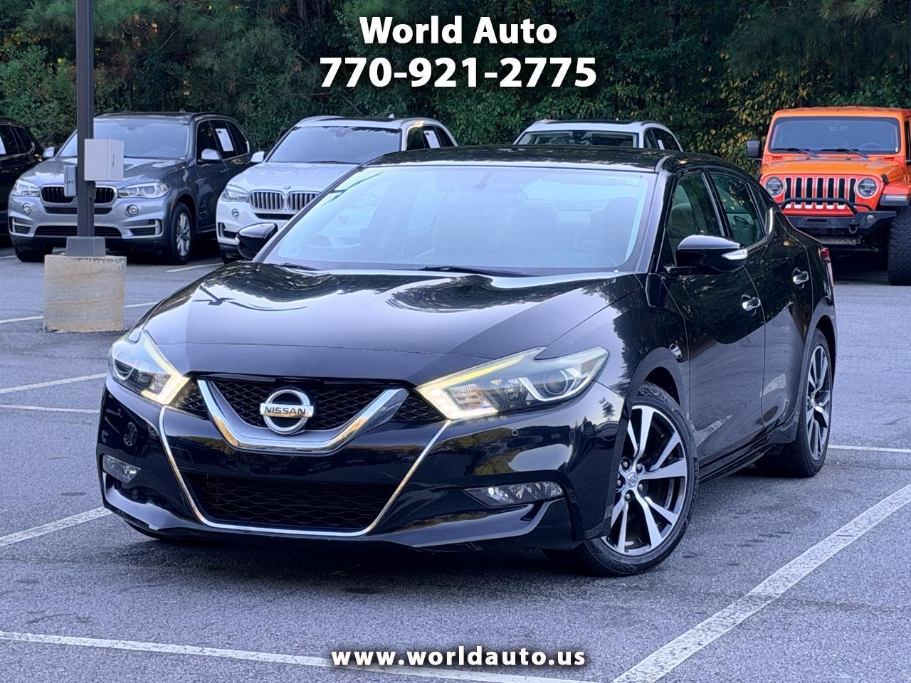 Super Black 2017 Nissan Maxima Sedan Front-Wheel Drive Automatic