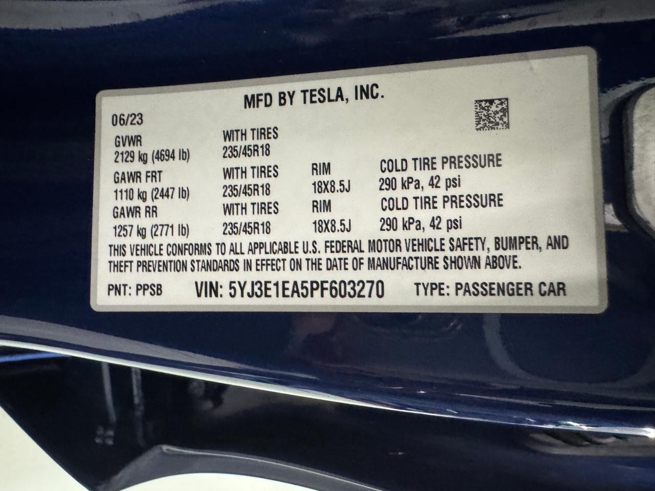 Tesla Model 3 Base 2023