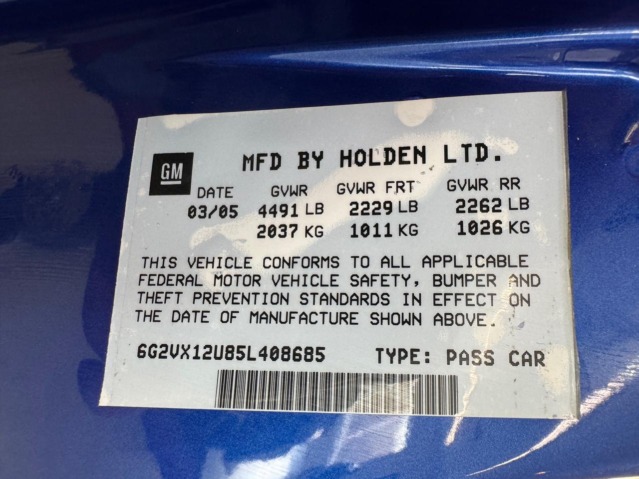 Pontiac GTO Coupe 2005