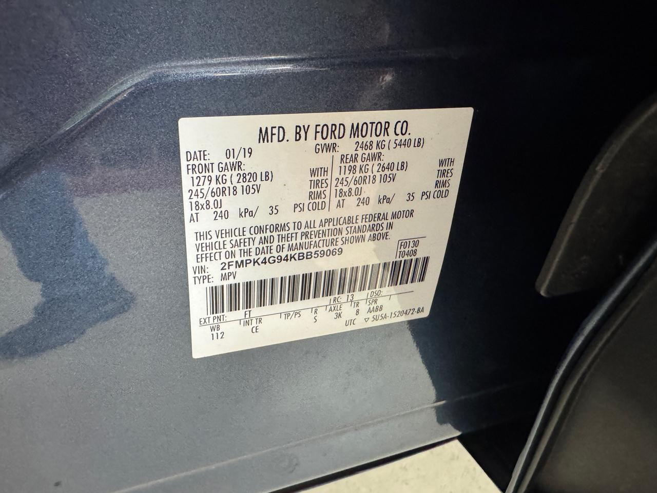 Ford Edge SE AWD 2019