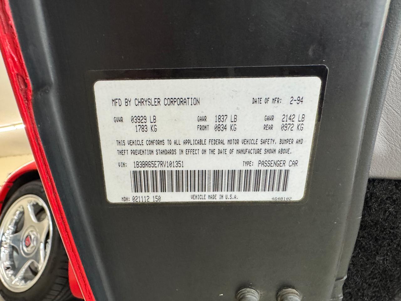 Dodge Viper RT/10 1994