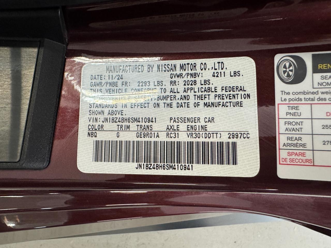 Nissan Z Performance 9A 2025