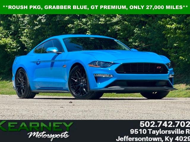 Blue 2022 Ford Mustang GT Premium Fastback RWD Coupe Rear-Wheel Drive Automatic
