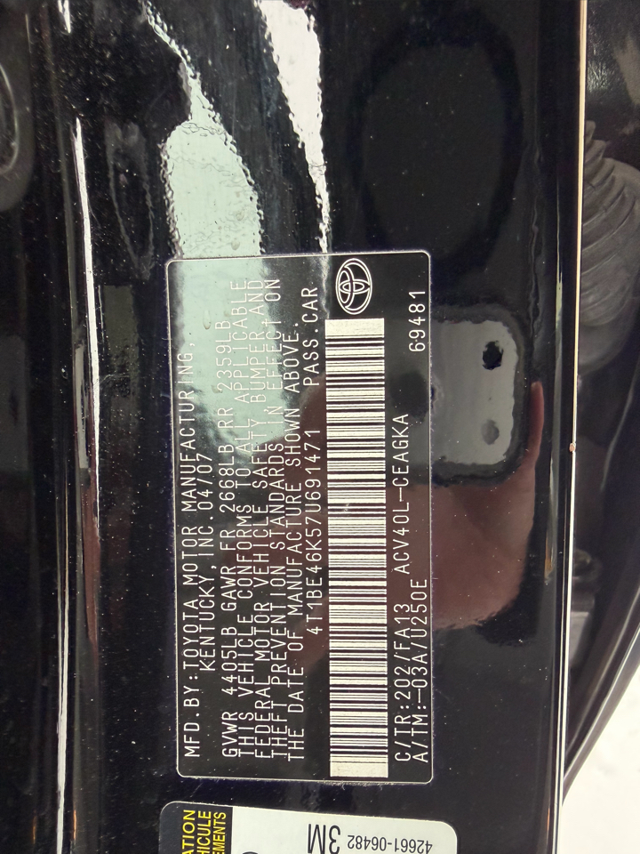 Toyota Camry XLE 4D Sedan 2007