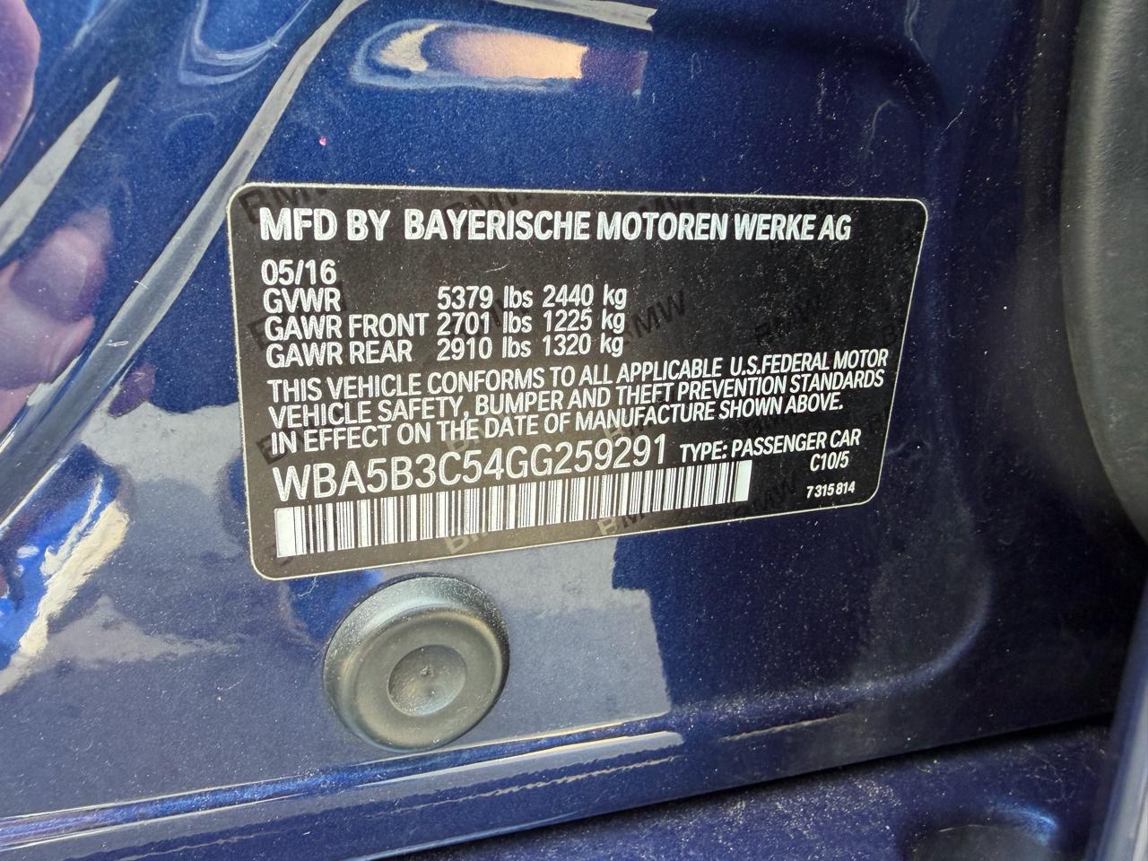 BMW 5-Series 535i xDrive 2016