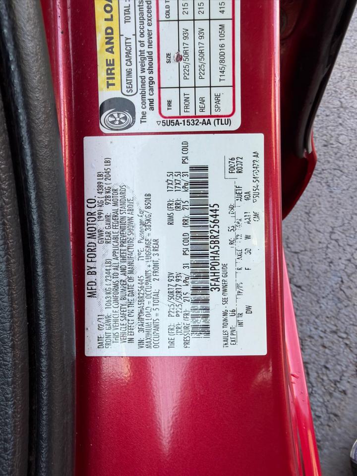 Ford Fusion I4 SE 2011