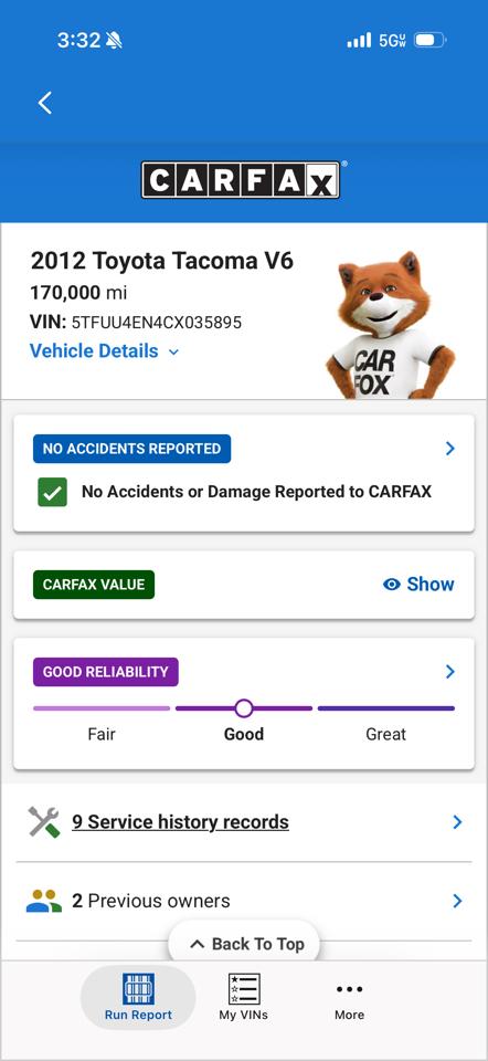 Toyota Tacoma Access Cab V6 Auto 4WD 2012