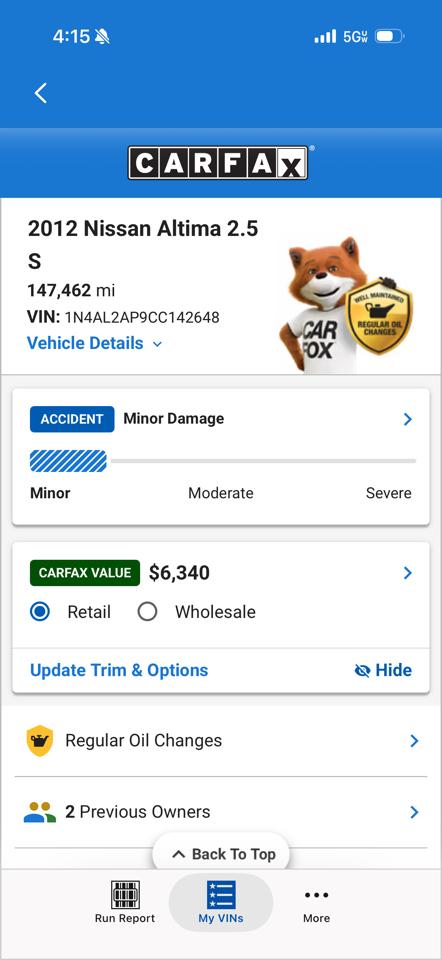 Nissan Altima 2.5 S Sedan 2012