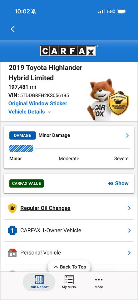 Toyota Highlander Hybrid Limited AWD 2019