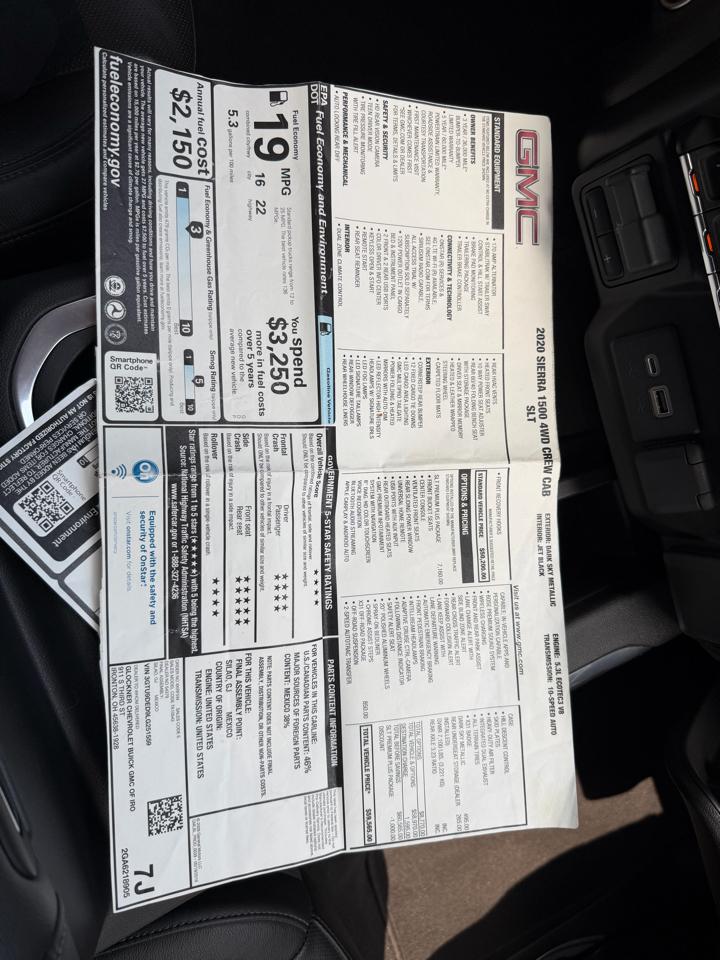 GMC Sierra 1500 SLT Crew Cab 4WD 2020