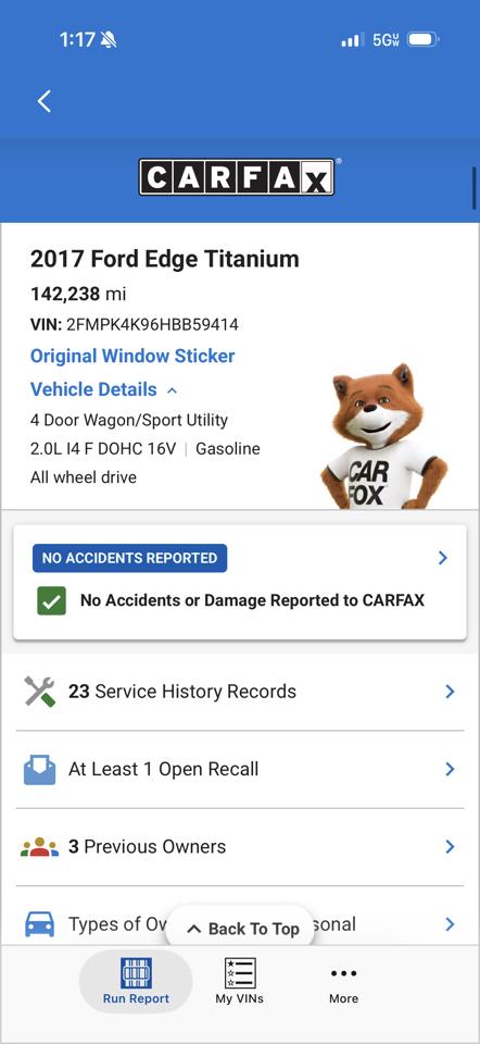 Ford Edge Titanium AWD 2017